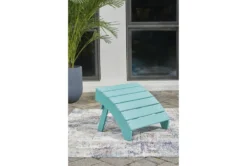Verbena Teal Outdoor Adirondack Chair Ottoman -Living Room Furniture Shop 316980 green composite ottoman room 85