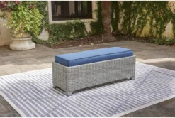 Peninsula Grey Outdoor Bench With Blue Cushion 9 Peninsula Grey Outdoor Bench With Blue Cushion -Living Room Furniture Shop 317015 room 85