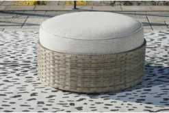 Pacific Toffee Outdoor Round Ottoman -Living Room Furniture Shop 317019 room 85