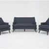 Celestino Slate Settee With 2 Accent Chairs