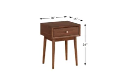 Leslie Mid-Century End Table -Living Room Furniture Shop 317522 brown wood end table detail 44