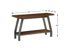 Nias Console Table With Shelf -Living Room Furniture Shop 317527 brown wood sofa table detail 44