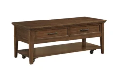 Leanor Storage Coffee Table With Wheels