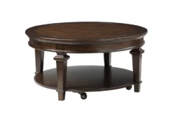 Ross Round Coffee Table With Wheels