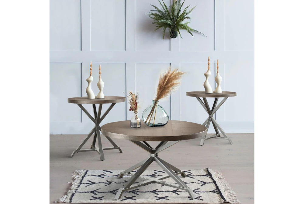 Abby 3 Piece Round Coffee Table Set 8 Abby 3 Piece Round Coffee Table Set - Image 8