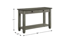 Every Two Tone Brown/Grey Console Table -Living Room Furniture Shop 317567 brown wood sofa table detail 45