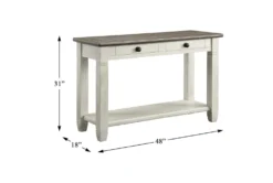 Every Two Tone Brown/White Console Table -Living Room Furniture Shop 317570 brown wood sofa table detail 45