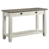 Every Two Tone Brown/White Console Table