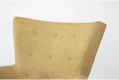 Julinha Marigold Accent Chair -Living Room Furniture Shop 317573 gold fabric accent chair detail 44