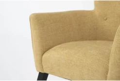 Julinha Marigold Accent Chair -Living Room Furniture Shop 317573 gold fabric accent chair detail 45