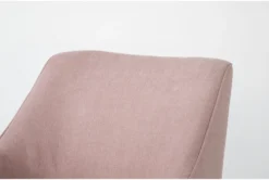 Samira Blush Swivel Glider Chair -Living Room Furniture Shop 317996 pink fabric swivel glider detail 44