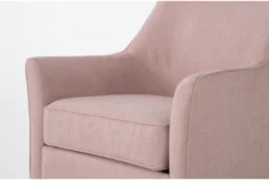 Samira Blush Swivel Glider Chair -Living Room Furniture Shop 317996 pink fabric swivel glider detail 45