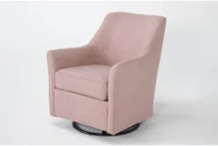 Samira Blush Swivel Glider Chair -Living Room Furniture Shop 317996 pink fabric swivel glider side 20