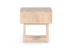 White Wash Accent Table With Cane -Living Room Furniture Shop 318179 natural wood accent table side 14