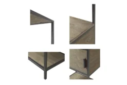 Darlen 48" Grey 3 Shelf Wood Bookcase With Storage Cabinet -Living Room Furniture Shop 318636 grey wood bookcase detail 45