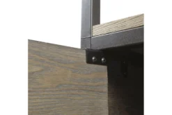 Darlen 48" Grey 3 Shelf Wood Bookcase With Storage Cabinet -Living Room Furniture Shop 318636 grey wood bookcase detail 47