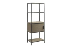 Darlen 48" Grey 3 Shelf Wood Bookcase With Storage Cabinet