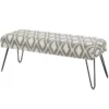 48" Bohemian Gray Metal Bench