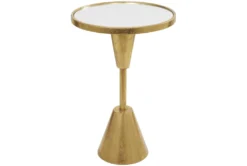 16 X 24" Gold Metal Mirror Accent Table