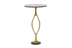 Marble & Gold Aluminum Accent Table -Living Room Furniture Shop 320327 gold metal accent table back 82