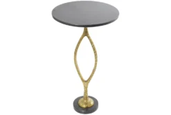 Marble & Gold Aluminum Accent Table -Living Room Furniture Shop 320327 gold metal accent table material 76