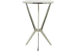 17 X 25 Silver Aluminum Accent Table -Living Room Furniture Shop 320334 silver metal accent table back 82