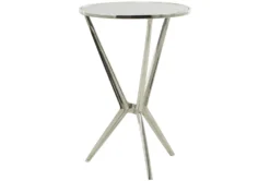 17 X 25 Silver Aluminum Accent Table -Living Room Furniture Shop 320334 silver metal accent table material 76