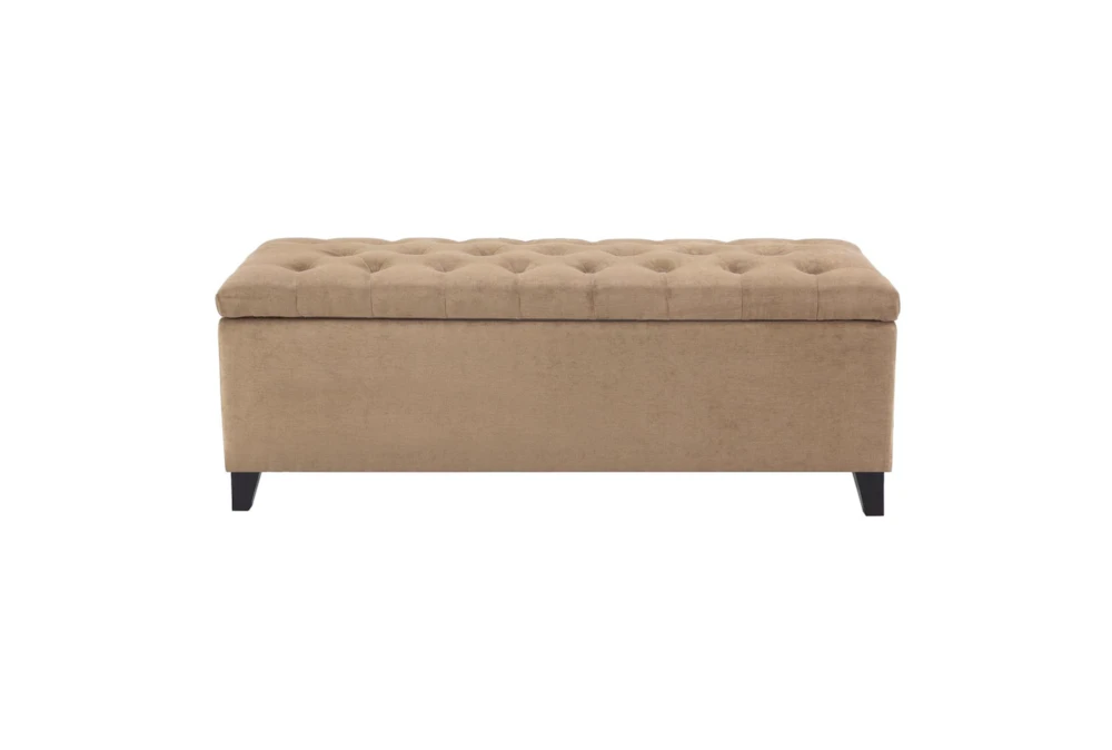 Maia 49" Sand Tufted Soft Close Storage Bench 2 Maia 49" Sand Tufted Soft Close Storage Bench - Image 2