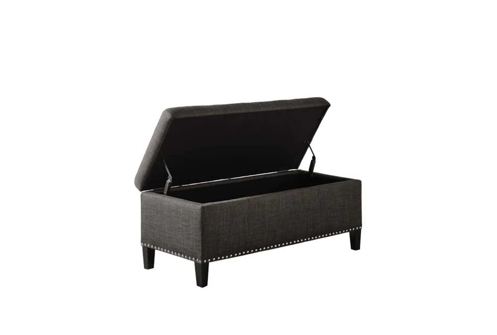 Maia 42" Grey Tufted Soft Close Storage Bench 3 Maia 42" Grey Tufted Soft Close Storage Bench - Image 3