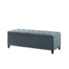 Maia 49" Blue Tufted Soft Close Storage Bench