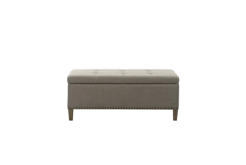 Maia 42" Light Grey Tufted Soft Close Storage Bench 2 Maia 42" Light Grey Tufted Soft Close Storage Bench - Image 2