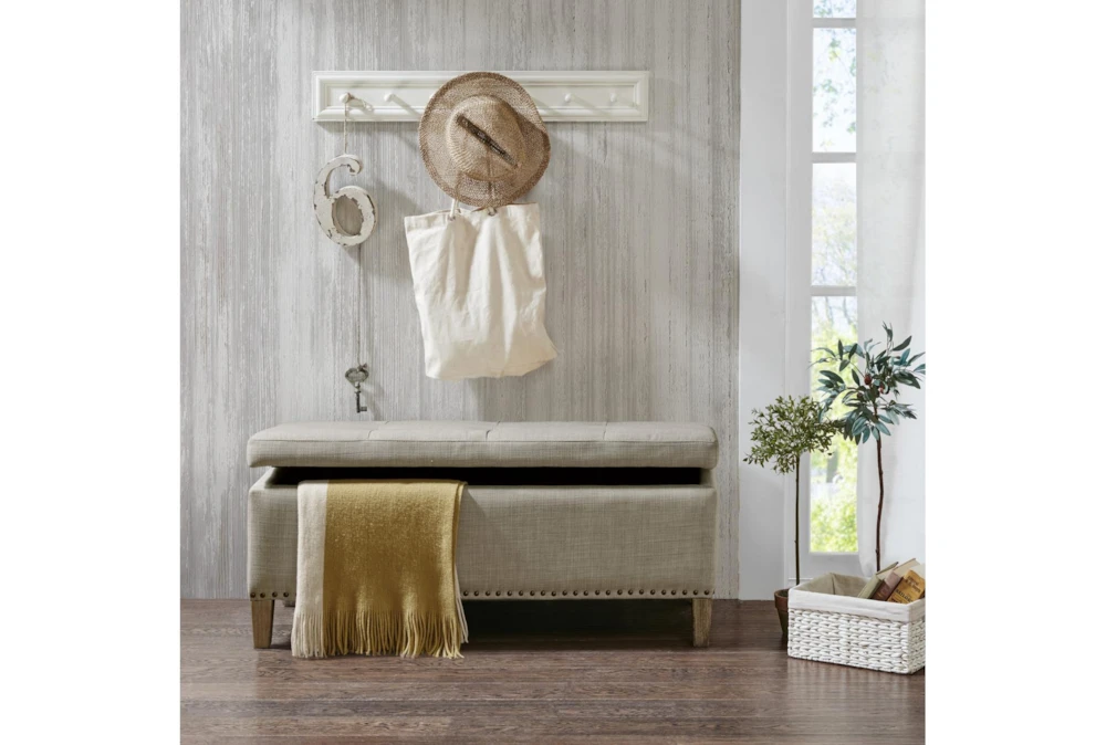 Maia 42" Light Grey Tufted Soft Close Storage Bench 6 Maia 42" Light Grey Tufted Soft Close Storage Bench - Image 6