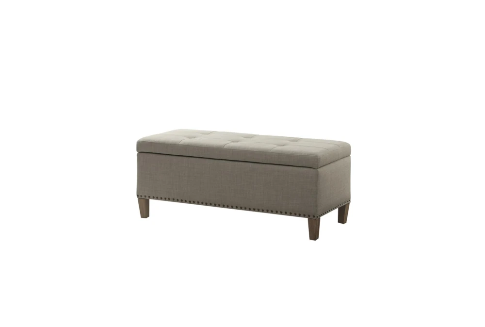 Maia 42" Light Grey Tufted Soft Close Storage Bench 1 Maia 42" Light Grey Tufted Soft Close Storage Bench