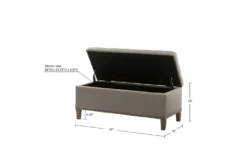 Maia 42" Light Grey Tufted Soft Close Storage Bench 9 Maia 42" Light Grey Tufted Soft Close Storage Bench -Living Room Furniture Shop 320516 storage 13