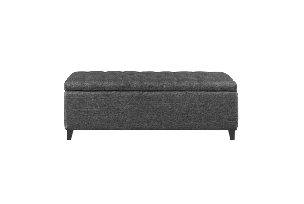 Maia 49"Charcoal Tufted Soft Close Storage Bench 5 Maia 49"Charcoal Tufted Soft Close Storage Bench - Image 5