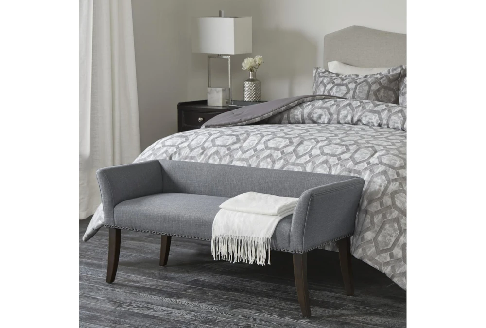 50" Nessa Slate Blue Accent Bench 8 50" Nessa Slate Blue Accent Bench - Image 8