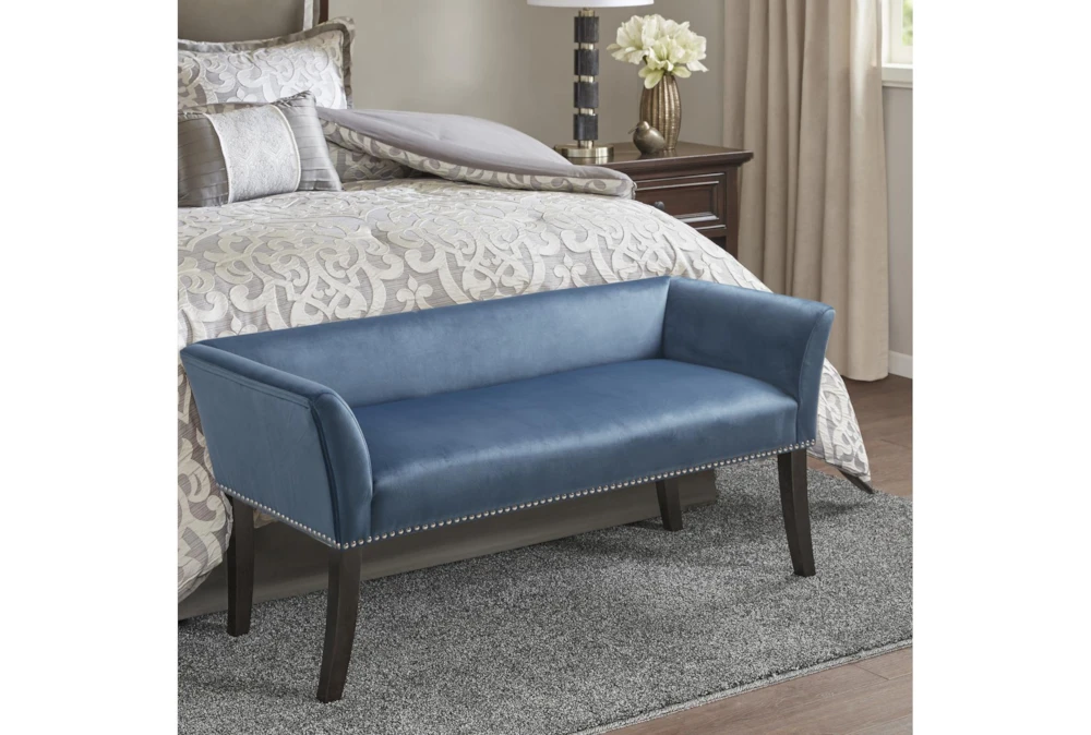 50" Nessa Blue Accent Bench 9 50" Nessa Blue Accent Bench - Image 9