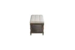 44" Ivory Tufted Accent Bench With Shelf -Living Room Furniture Shop 320542 side 14