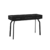Sasha 47" Black Glass Console Table Desk