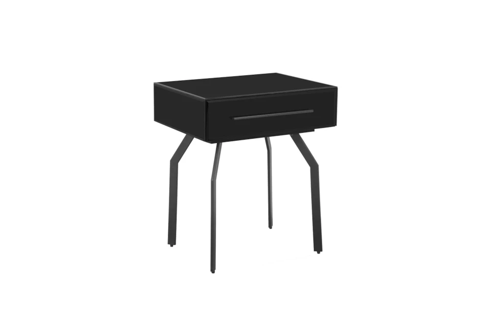 Sasha Black Glass Side Table 1 Sasha Black Glass Side Table