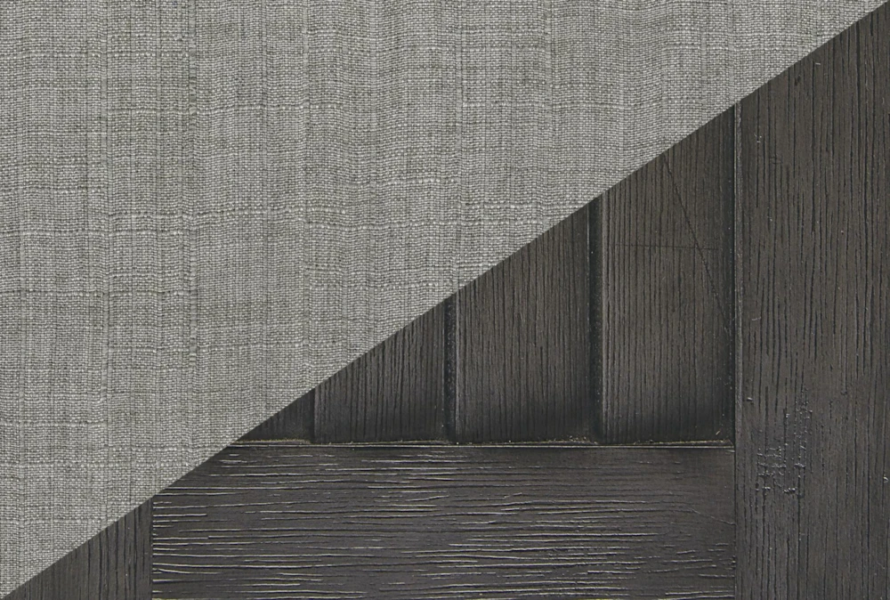 44" Distressed Grey Wood + Fabric Storage Bench 5 44" Distressed Grey Wood + Fabric Storage Bench - Image 5