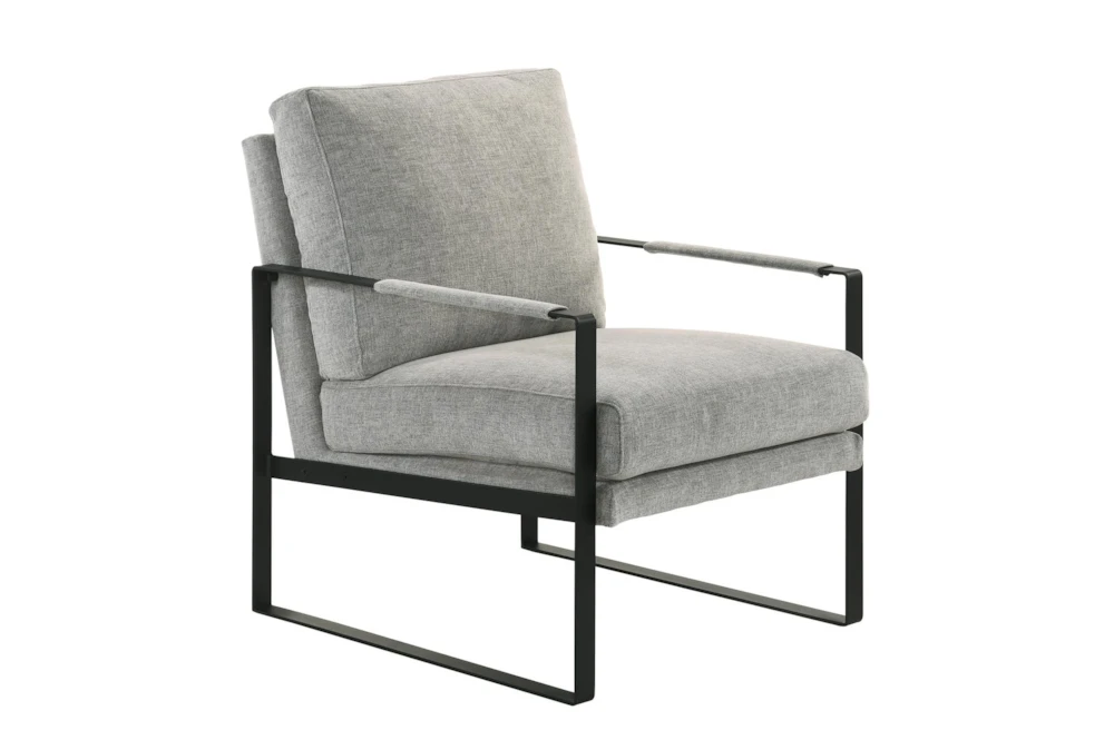 Tina Light Gray Accent Chair With Black Frame 2 Tina Light Gray Accent Chair With Black Frame - Image 2
