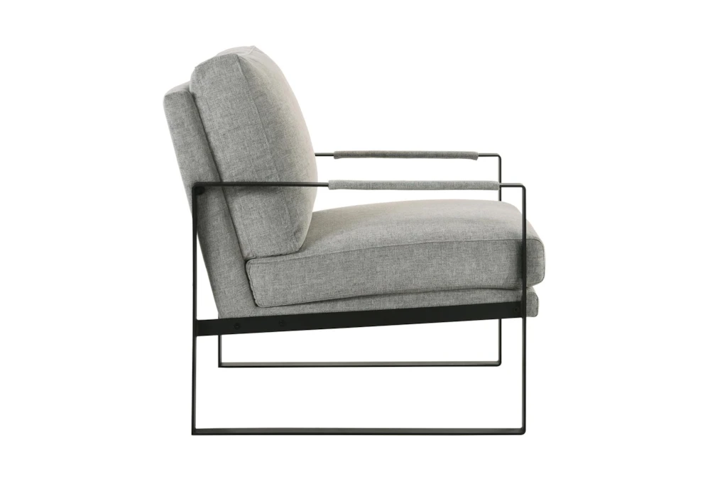 Tina Light Gray Accent Chair With Black Frame 3 Tina Light Gray Accent Chair With Black Frame - Image 3