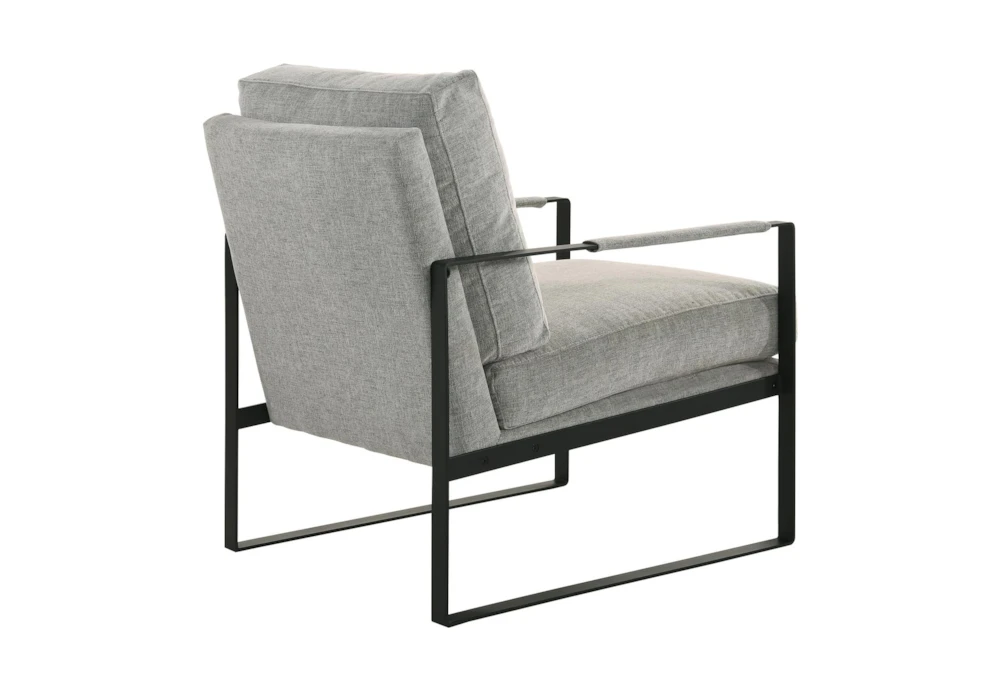 Tina Light Gray Accent Chair With Black Frame 4 Tina Light Gray Accent Chair With Black Frame - Image 4