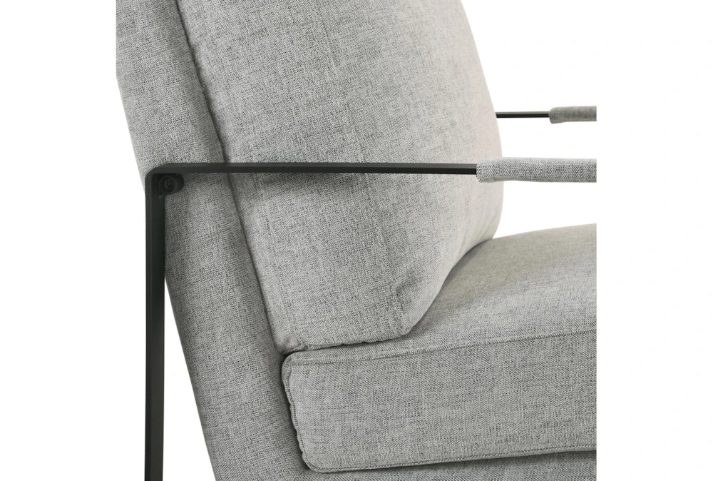 Tina Light Gray Accent Chair With Black Frame 6 Tina Light Gray Accent Chair With Black Frame - Image 6
