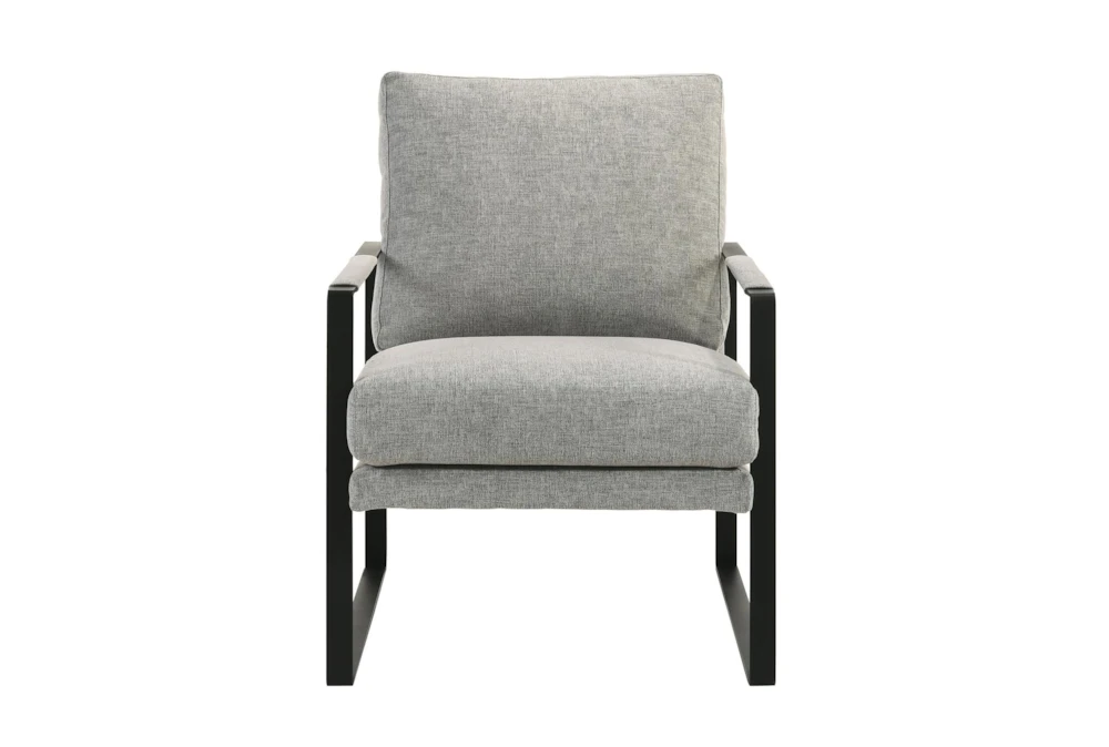 Tina Light Gray Accent Chair With Black Frame 1 Tina Light Gray Accent Chair With Black Frame