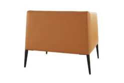 Mani Cognac Lounge Chair With Matte Black Legs -Living Room Furniture Shop 320685 orange leather accent chair detail 46