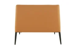 Mani Cognac Lounge Chair With Matte Black Legs -Living Room Furniture Shop 320685 orange leather accent chair detail 47