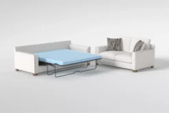 Modena 87" Queen Sleeper/Loveseat Set -Living Room Furniture Shop 321068 natural fabric sofa and loveseat set sleeper 36