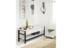 48" White Engineered Wood Storage Bench -Living Room Furniture Shop 321972 room 85